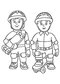 fireman sam coloring pages - page 13