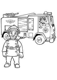 fireman sam coloring pages - page 17