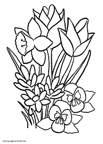 flower coloring pages - page 105