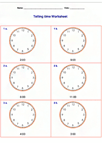 قراءة الساعة – التمرين 98