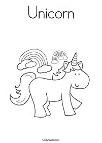 Unicorn - Printable Coloring Pages