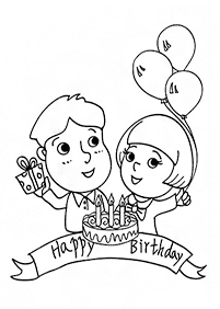 birthday coloring pages - page 8