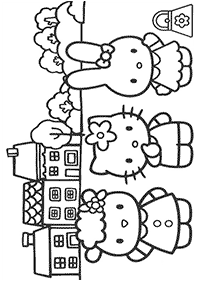 hello kitty coloring pages - page 17
