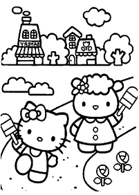 hello kitty coloring pages - page 30