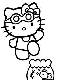 hello kitty coloring pages - page 37
