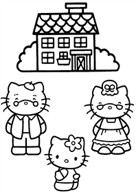 hello kitty coloring pages - page 45