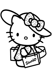 hello kitty coloring pages - page 47