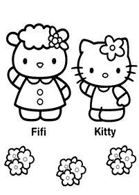 hello kitty coloring pages - page 49