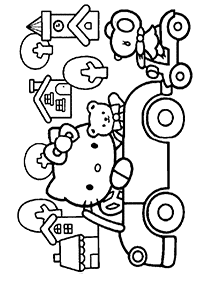 hello kitty coloring pages - page 6