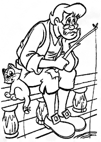 pinocchio coloring pages - page 33