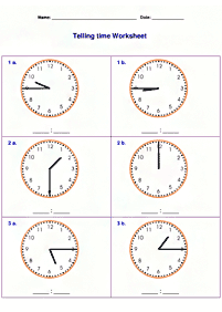 Sagen Sie die Zeit (Uhr) - Arbeitsblatt 101