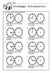 Sagen Sie die Zeit (Uhr) - Arbeitsblatt 134