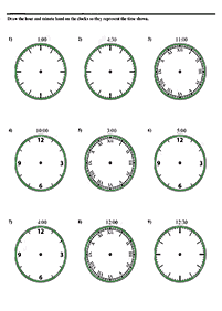 Sagen Sie die Zeit (Uhr) - Arbeitsblatt 5