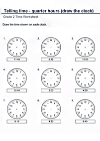 Sagen Sie die Zeit (Uhr) - Arbeitsblatt 70