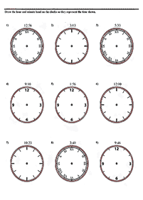 Sagen Sie die Zeit (Uhr) - Arbeitsblatt 84