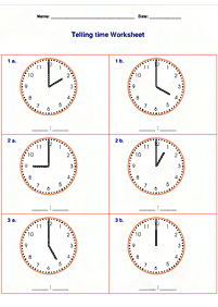 Sagen Sie die Zeit (Uhr) - Arbeitsblatt 96