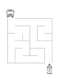 Einfache Labyrinthe für Kinder - Arbeitsblatt 1