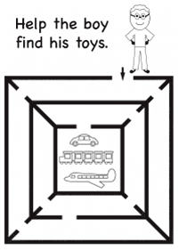 Einfache Labyrinthe für Kinder - Arbeitsblatt 100