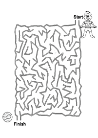 Einfache Labyrinthe für Kinder - Arbeitsblatt 121