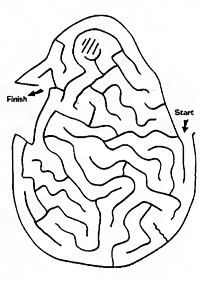 Einfache Labyrinthe für Kinder - Arbeitsblatt 125