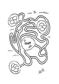 Einfache Labyrinthe für Kinder - Arbeitsblatt 34