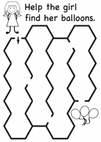 Einfache Labyrinthe für Kinder - Arbeitsblatt 5