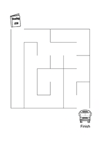 Einfache Labyrinthe für Kinder - Arbeitsblatt 61