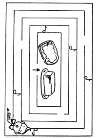 Einfache Labyrinthe für Kinder - Arbeitsblatt 62