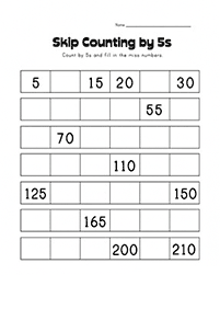 Überspringen Zählen - Arbeitsblatt 107