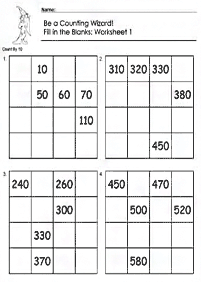 Überspringen Zählen - Arbeitsblatt 119