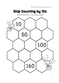 Überspringen Zählen - Arbeitsblatt 125