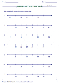 Überspringen Zählen - Arbeitsblatt 127