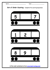 Überspringen Zählen - Arbeitsblatt 16