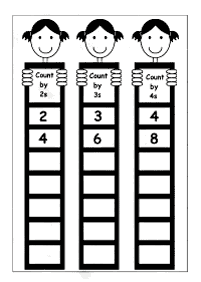 Überspringen Zählen - Arbeitsblatt 62