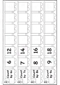 Überspringen Zählen - Arbeitsblatt 72