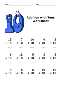 Addition für Kinder - Arbeitsblatt 100