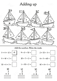 Addition für Kinder - Arbeitsblatt 12