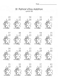 Addition für Kinder - Arbeitsblatt 127