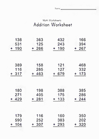 Addition für Kinder - Arbeitsblatt 136