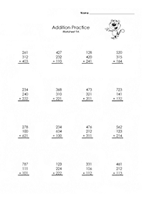 Addition für Kinder - Arbeitsblatt 137