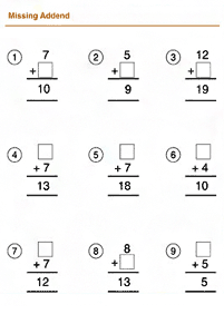 Addition für Kinder - Arbeitsblatt 14