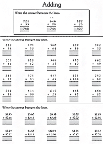 Addition für Kinder - Arbeitsblatt 145