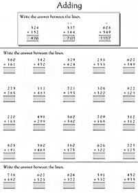 Addition für Kinder - Arbeitsblatt 146