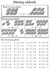 Addition für Kinder - Arbeitsblatt 24