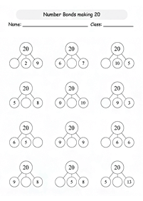 Addition für Kinder - Arbeitsblatt 25