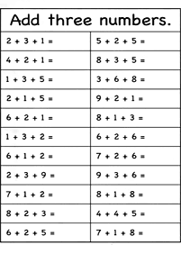 Addition für Kinder - Arbeitsblatt 33