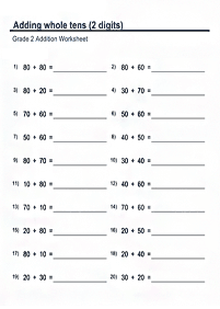 Addition für Kinder - Arbeitsblatt 36