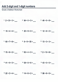 Addition für Kinder - Arbeitsblatt 43