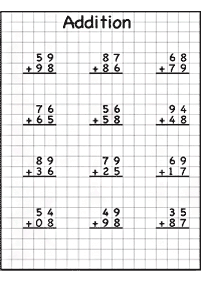 Addition für Kinder - Arbeitsblatt 45