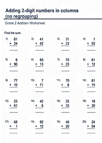 Addition für Kinder - Arbeitsblatt 48